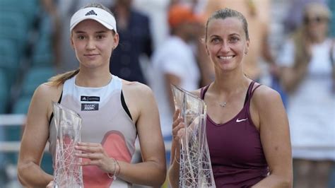 Kvitova snaps Rybakinas streak to win Miami; 30th。